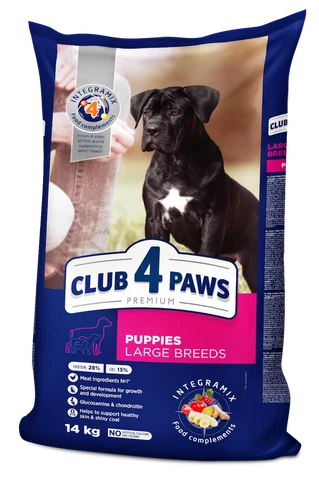 Клуб 4 Лапи Puppies Large Breeds - сухий корм з куркою для цуценят великих порід