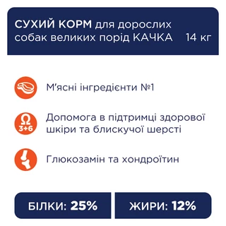 Клуб 4 Лапи Adult Large Breeds Duck - сухий корм з качкою для дорослих собак великих порід